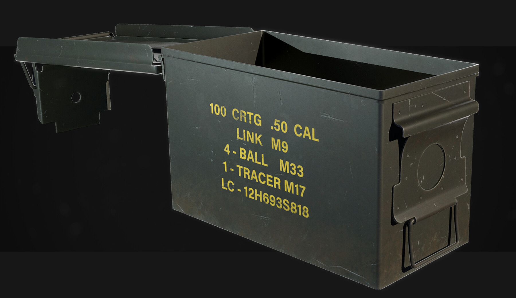 ArtStation - M2 Browning 50 Cal Ammo Box | Game Assets