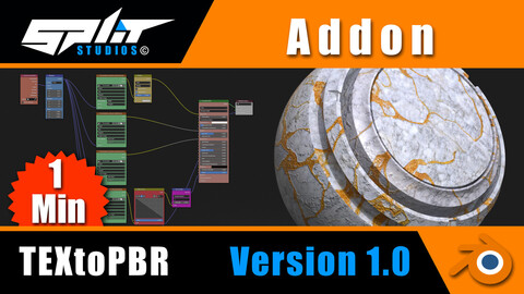 Textures To Pbr In 1 Click !! blender addon