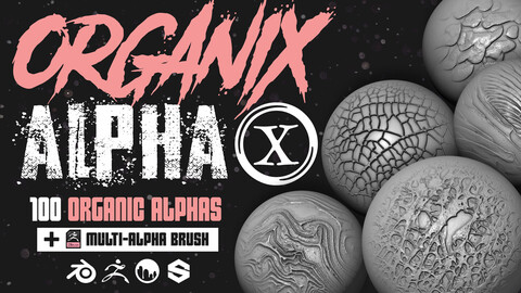 Organix Alpha X: Zbrush Organic Brushes and Alphas