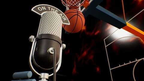 PODCAST – BASKETBALL - VIRTUAL SET for Unreal Engine & Aximmetry DE