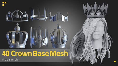 40 Crown Base Mesh + Free Samples