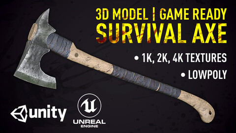 Survival Axe 3D Model