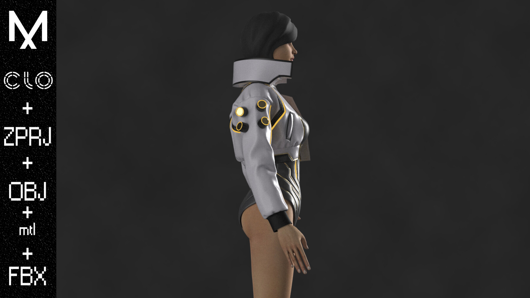 ArtStation - SCI-FI FEMALE OUTFIT (CYBERPUNK) No.02. CLO3D, MD  Projects+OBJ+FBX+MTL