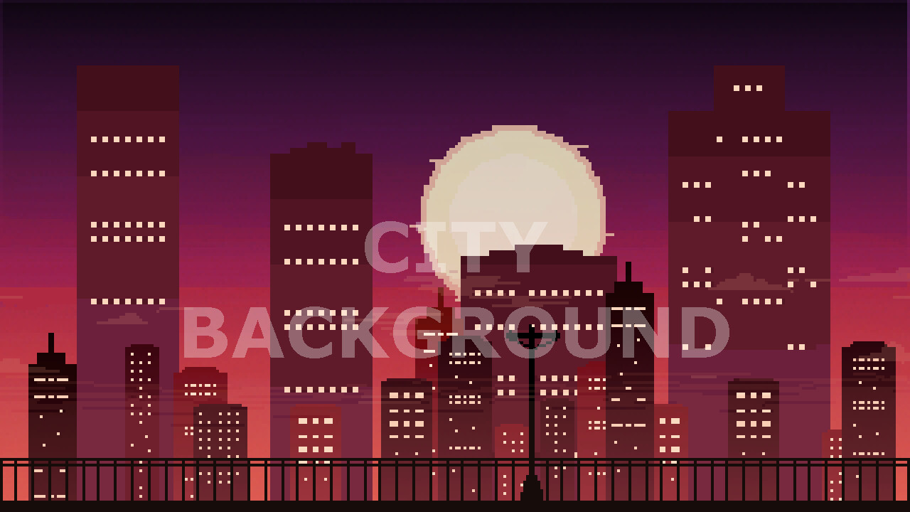 Пиксельный фон для 2д игры город