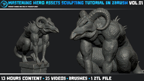 Mastering Hero Asset Sculpting Tutorial in Zbrush Vol 01