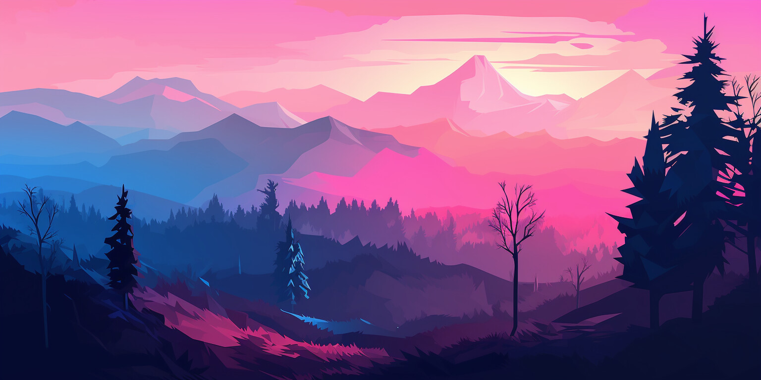 ArtStation - Sunset Mountains | Artworks