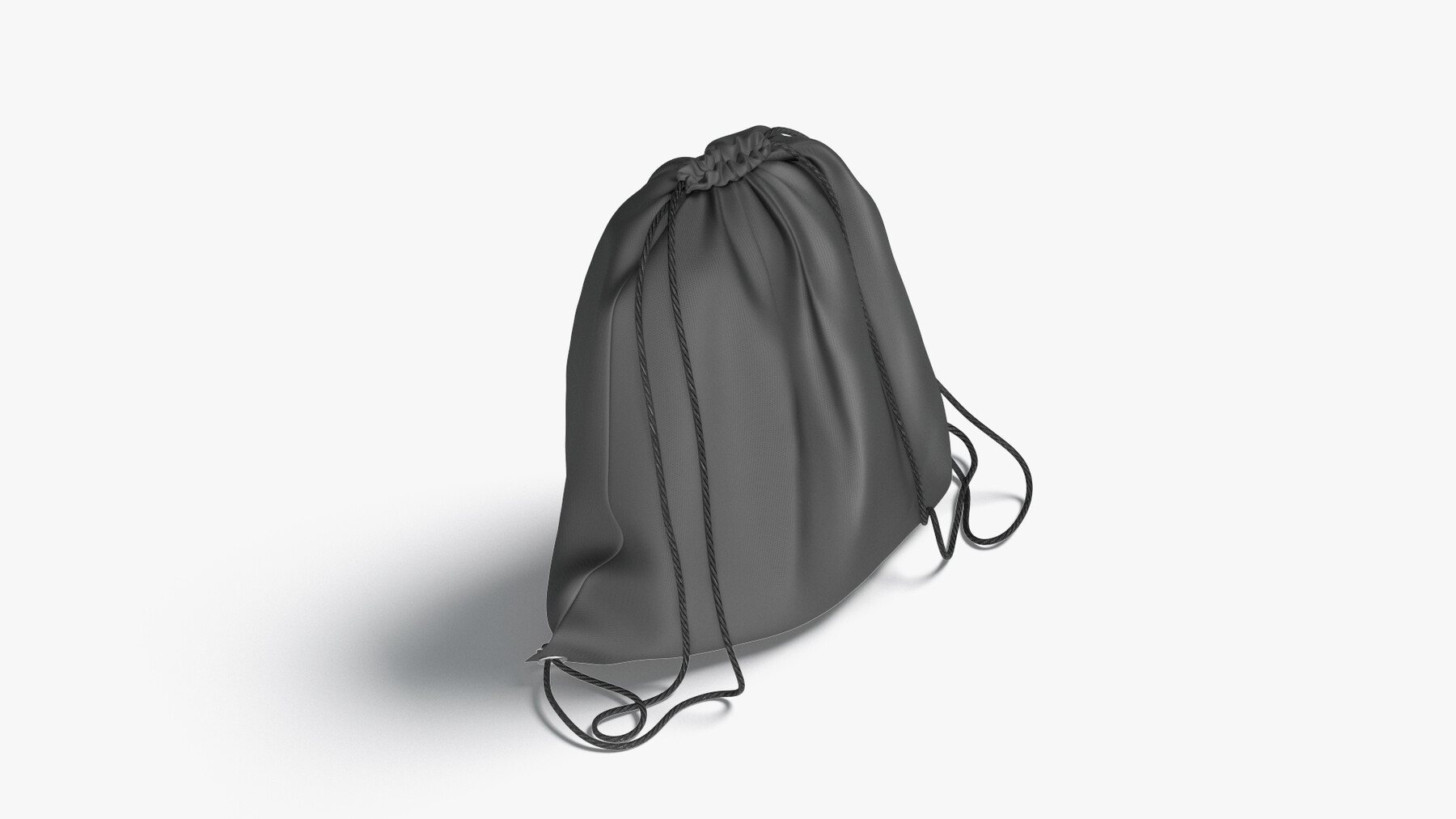 ArtStation - Black Drawstring Backpack - sport pouch with cord