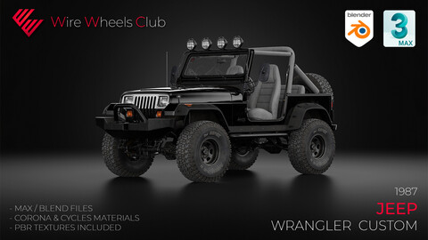 1987 Jeep Wrangler custom - 3D Model