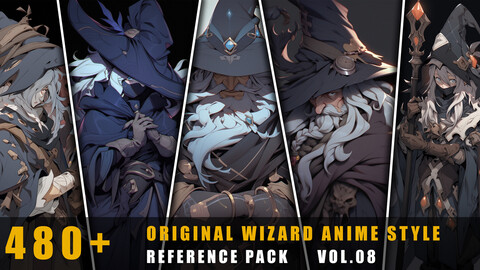 480+ Original Wizard Anime Style - References Pack Vol.08