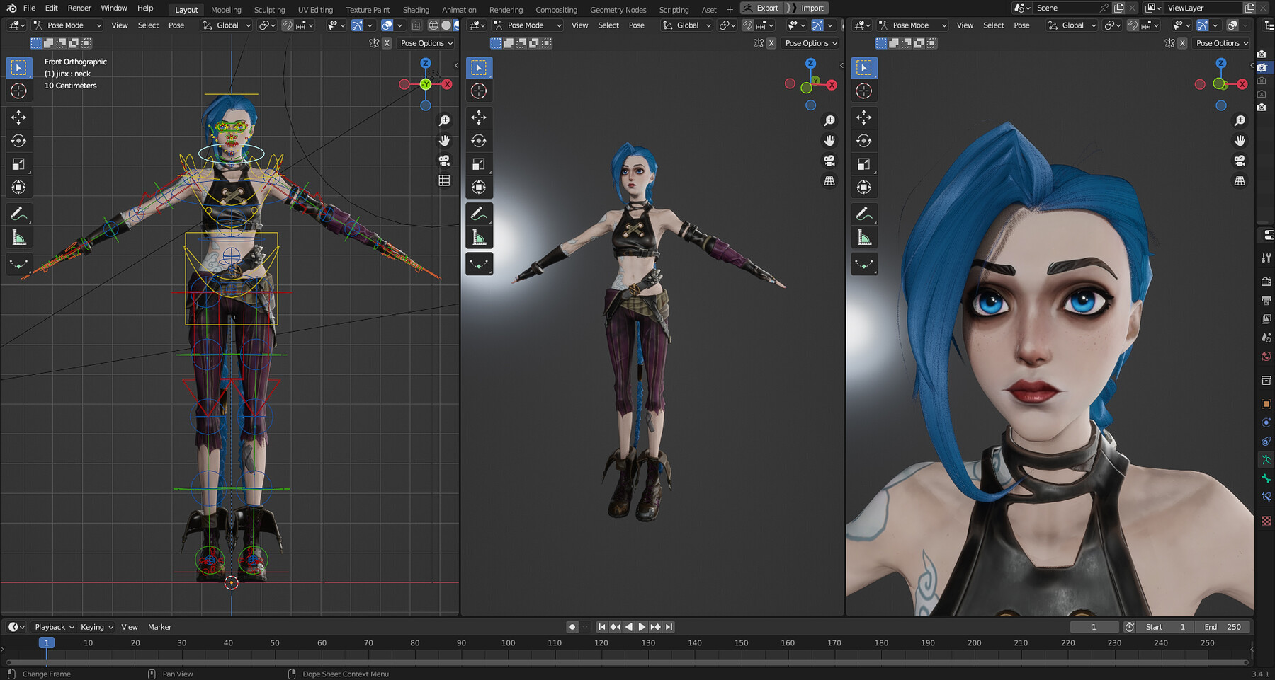 ArtStation - Jinx_Arcane - Blender File - | Game Assets