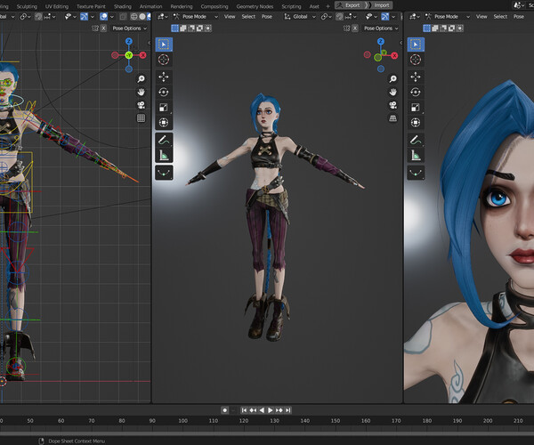 ArtStation - Jinx_Arcane - Blender File - | Game Assets