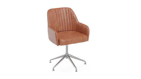 Donisi Leather Swivel Office Chair 3D Model