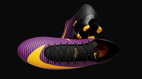 Nike Mercurial Soccer Shoes low-poly