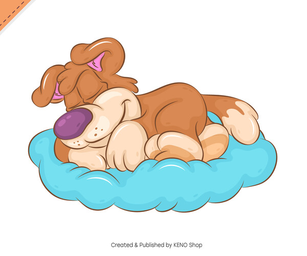 ArtStation - Sleeping Cartoon Dog. Clipart | Artworks