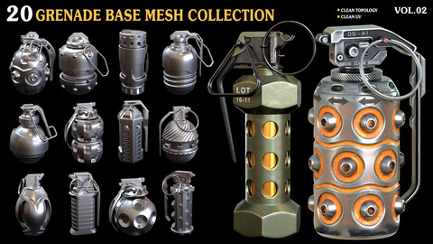 20 grenade base mesh collection_vol 02