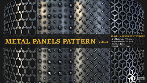 25 Metal Panels Patterns Vol2