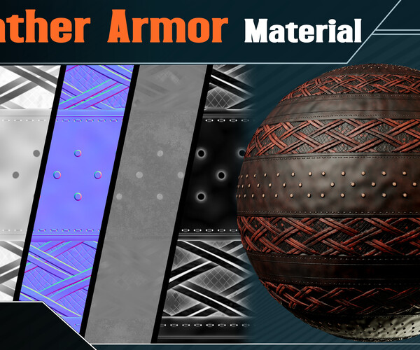 ArtStation - 20 PBR Leather Armor Texture /Seamless (Vol 03)