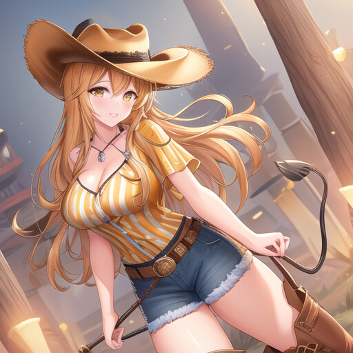 Artstation Anime Female Western Cowgirl Books And Comics 