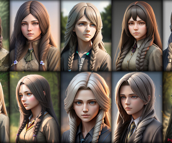 ArtStation - 820 Head Girl Reference Pack _ 4K | Artworks