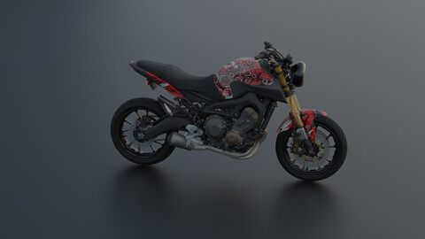 Yamaha | Bike 3D model | Realistic Textured file | Download Now