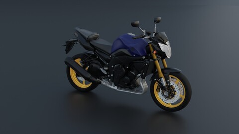 Yamaha FZ | 3D model | Realistic Textured file | Download Now