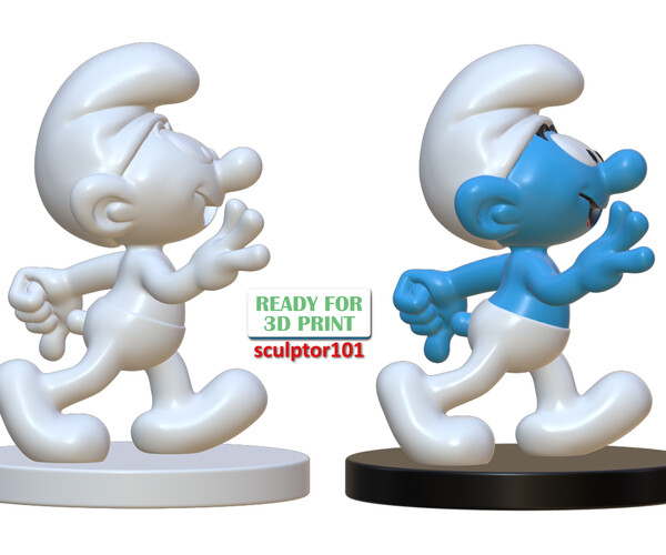 ArtStation - The Smurfs - Walking Smurf 3D Print Model | Resources