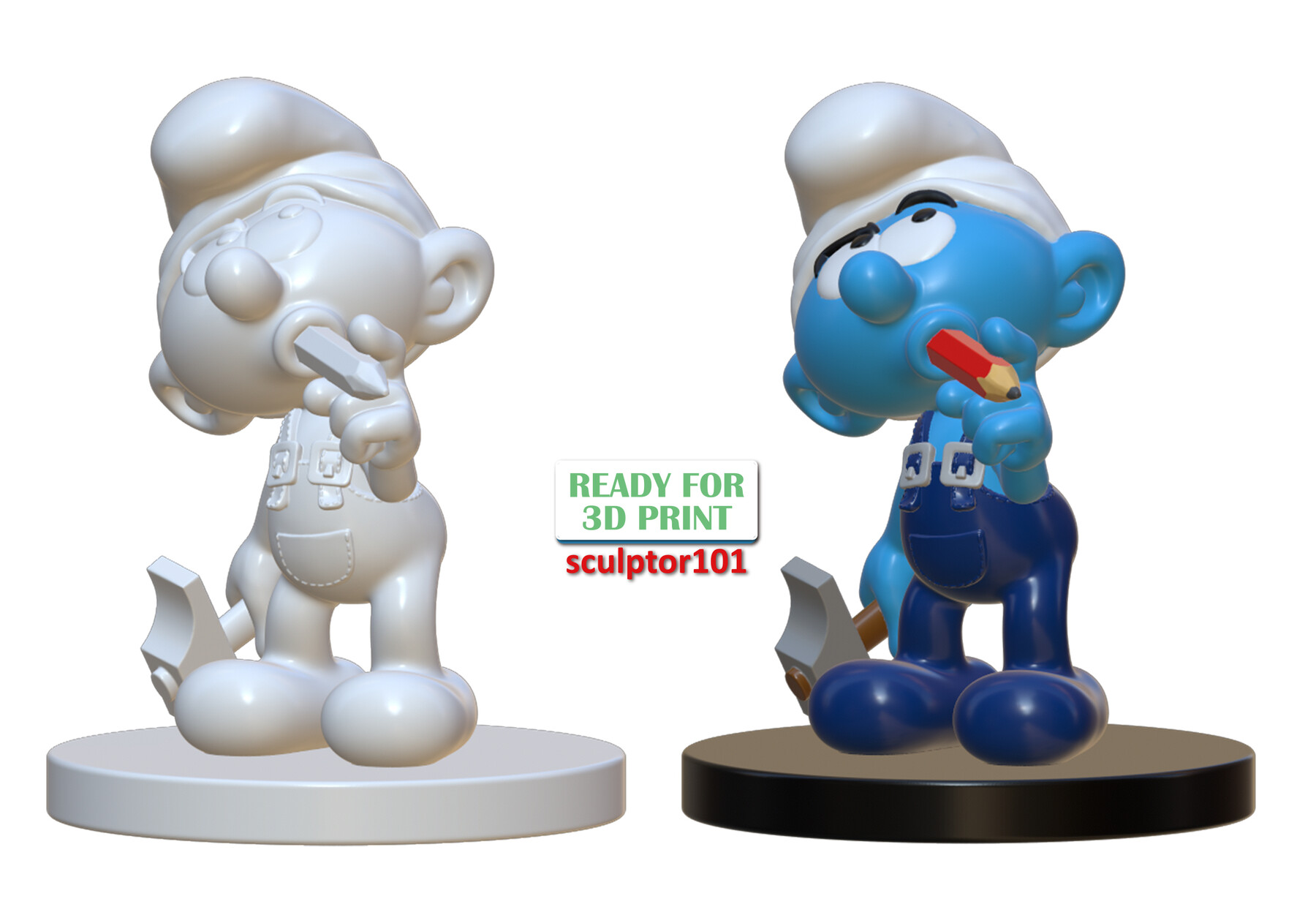 ArtStation - The Smurfs - Handy Smurf 3D Print Model | Resources