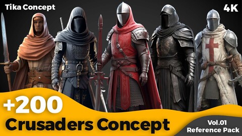 +200 Crusaders Character Concept (4k)