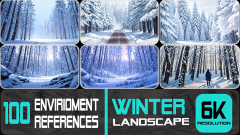 100 Winter Landscape - Environment References | 6K Resolution