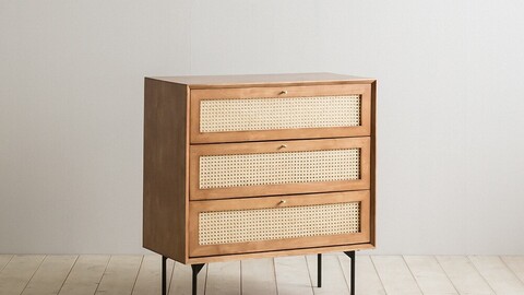 Laura Ratan wooden chest of drawers Model 3d