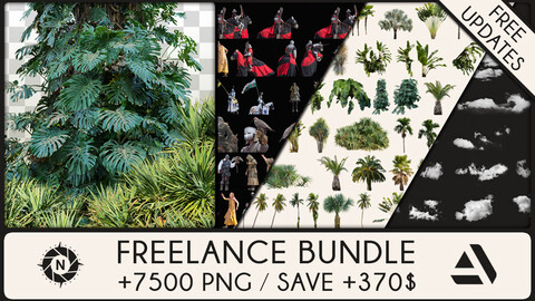 Freelance Bundle: +7500 PNG Cutouts + Free lifetime updates