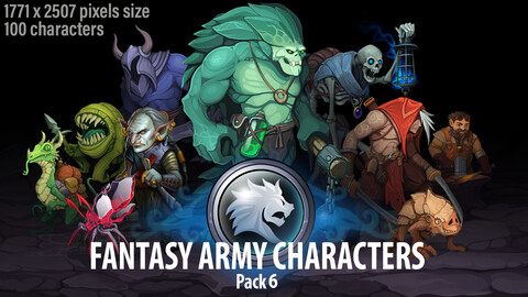 Fantasy Army Characters pack6