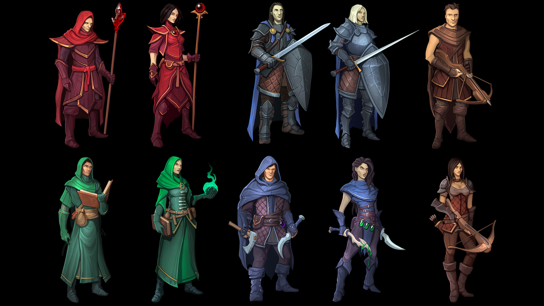 ArtStation - Fantasy Character Classes | Game Assets