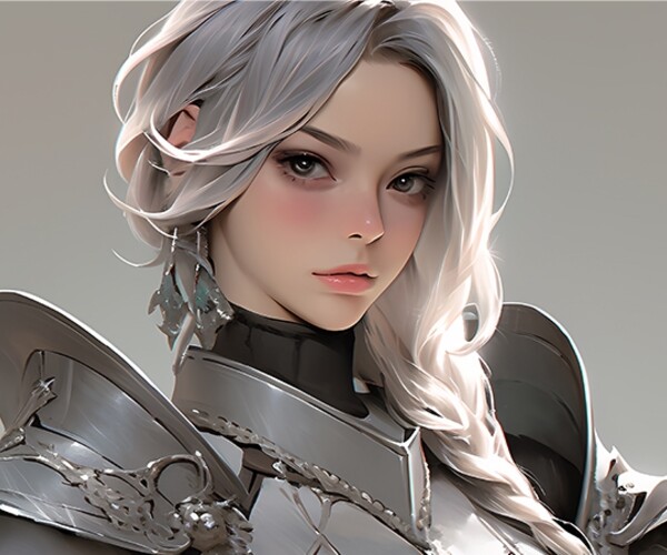 ArtStation - Knight - Female 1 (Image + Prompt) | Artworks