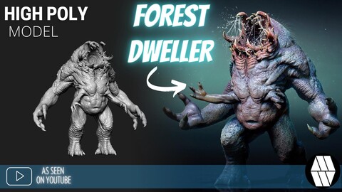 ZBrush Model: Forest Dweller High Poly ZTL & FBX