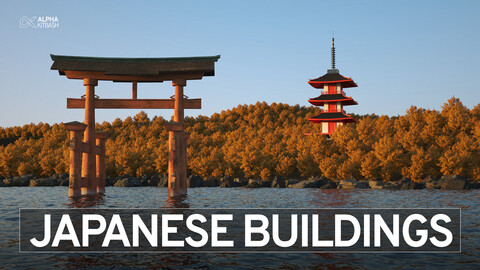 20 Japanese Building Basemesh Vol.05 (Game Ready)