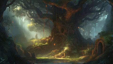 ArtStation - Beneath the Mighty Oak: Secrets and Wisdom of an Ancient ...