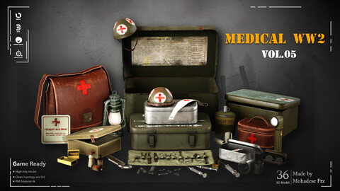 36 medical WW12 High Poly - VOL 01 (Game Ready)