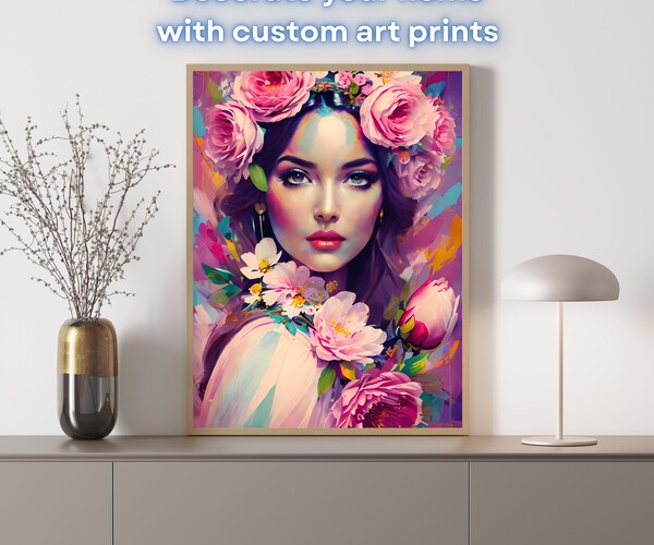 ArtStation - Elegant Woman Painting, Digital Art, Printable Art ...