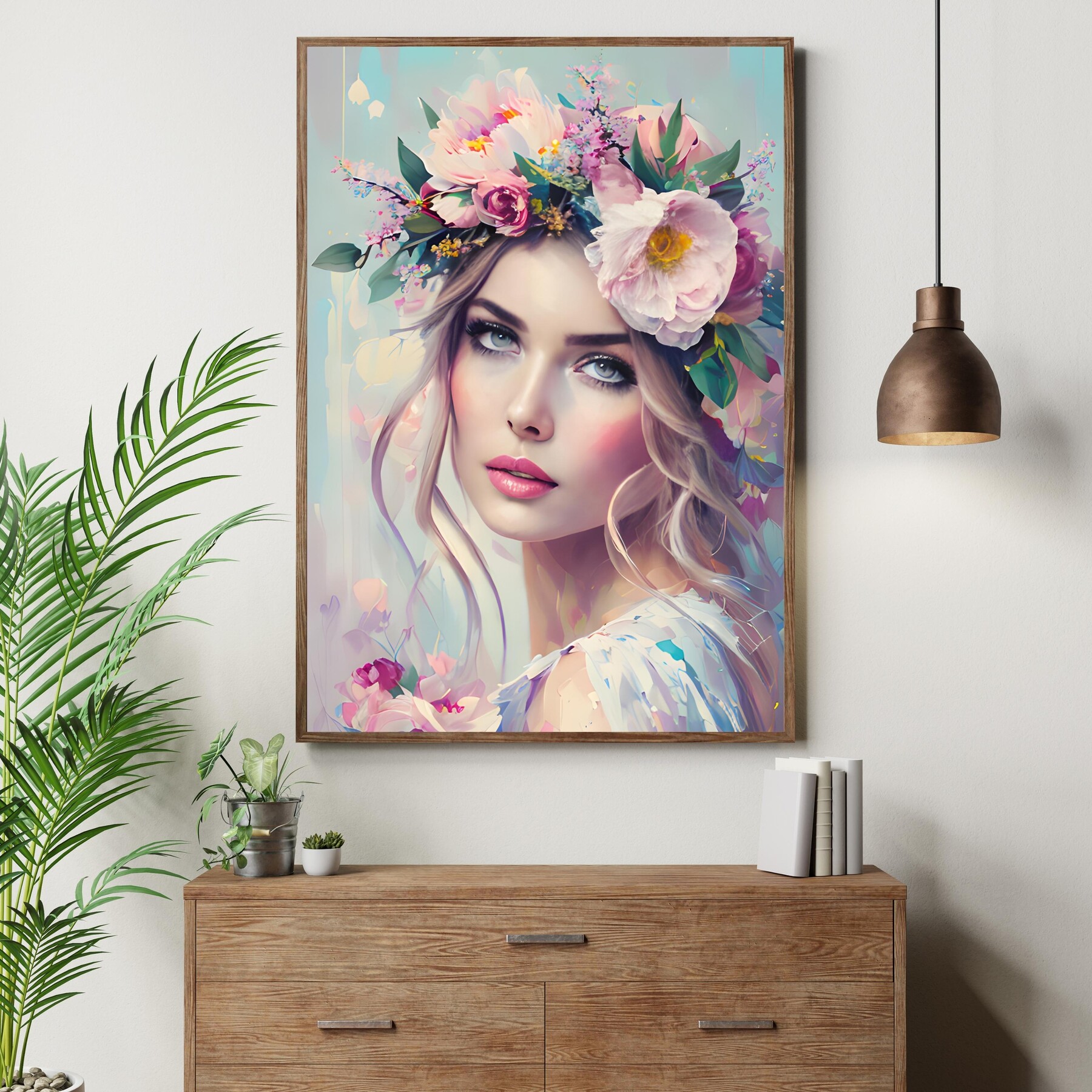 ArtStation - Elegant Woman Painting, Digital Art, Printable Art ...