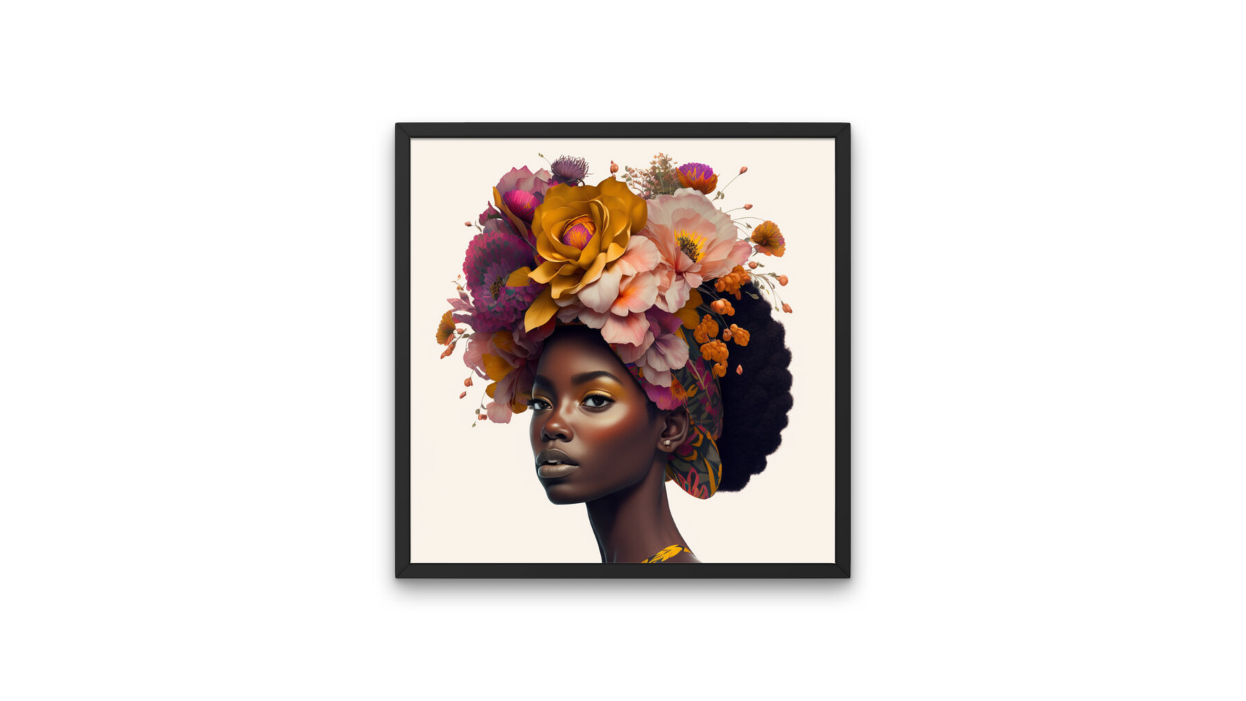 Artstation - Afro Women Flower Hair Png 