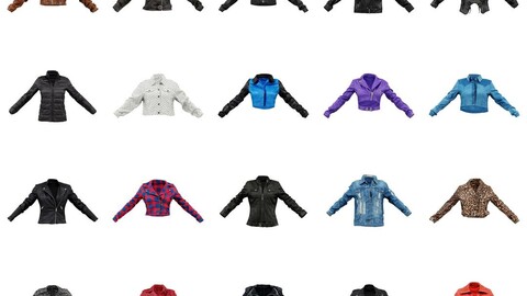 The Ultimate 20 Jacket Part 1 Collection - High-Quality 3D Clothing Models