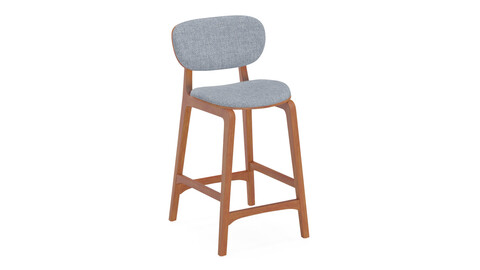 Scandinavian Bar Stool 3D Model