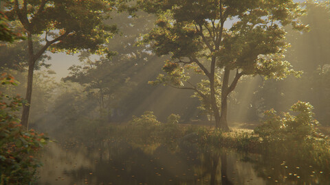 British Forest 3d Scene