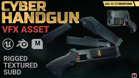 Cyber Handgun (VFX Asset)