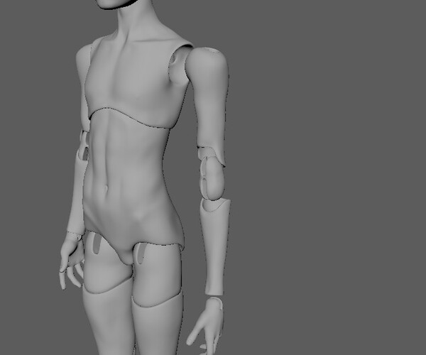 BJD doll boy Fredy ball joint doll 3D model 3D printable