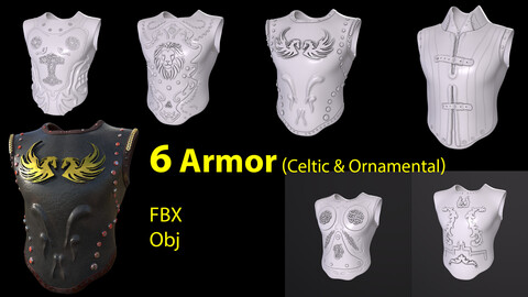 ArtStation 6 Armor With Celtic And Ornamental Design Resources   File 