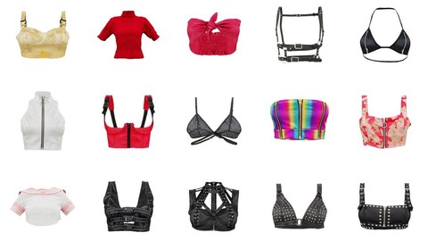 Show off Your Style with 25 Chic Tops, Halters, and Bras from Clothing Item Collection