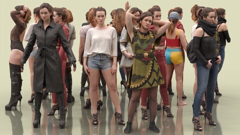 Get Ready to Level Up Your Fantasy Game with 23 3D Scanned Girls in Cosplay and Leather!