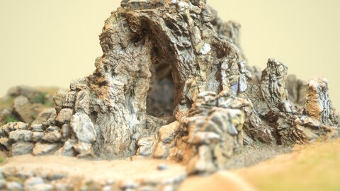 3D Scanned Rocky Cave Model for Virtual Reality, Games, and Arch Viz